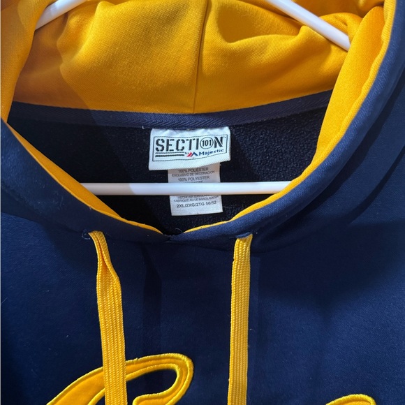 Berkeley College Cal Bears Majestic Navy and Gold Hoodie - Picture 3 of 5